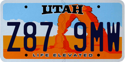 UT license plate Z879MW