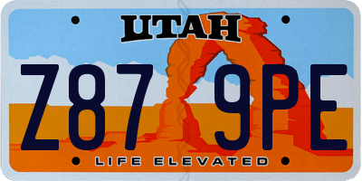 UT license plate Z879PE