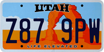 UT license plate Z879PW