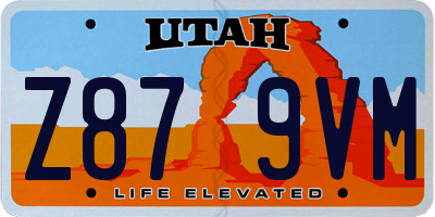 UT license plate Z879VM