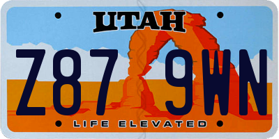 UT license plate Z879WN