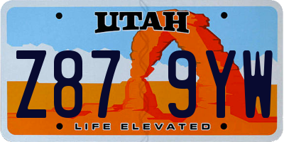 UT license plate Z879YW