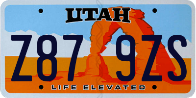 UT license plate Z879ZS