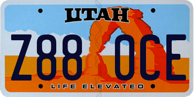 UT license plate Z880CE
