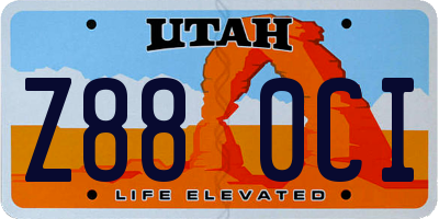 UT license plate Z880CI