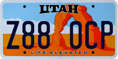 UT license plate Z880CP