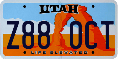 UT license plate Z880CT