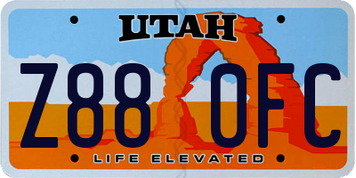 UT license plate Z880FC