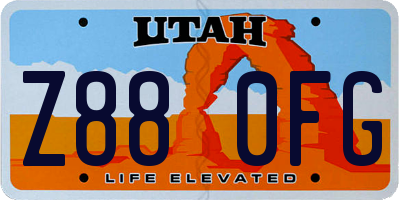 UT license plate Z880FG