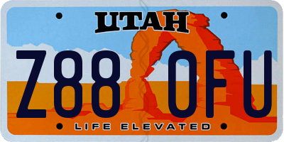 UT license plate Z880FU