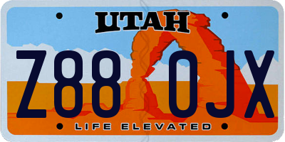 UT license plate Z880JX