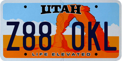UT license plate Z880KL