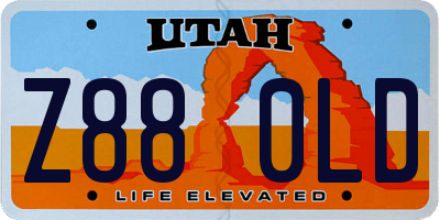 UT license plate Z880LD