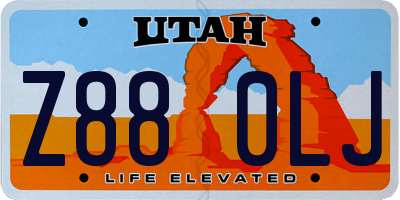 UT license plate Z880LJ