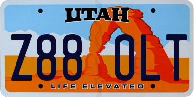 UT license plate Z880LT