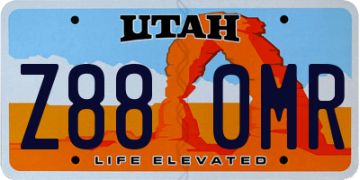 UT license plate Z880MR