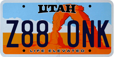 UT license plate Z880NK