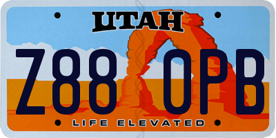 UT license plate Z880PB