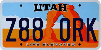 UT license plate Z880RK