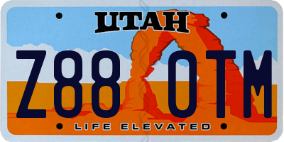 UT license plate Z880TM