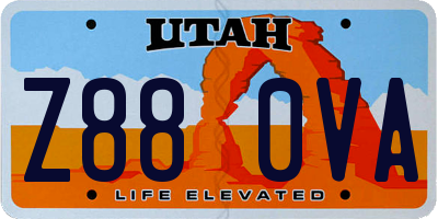 UT license plate Z880VA