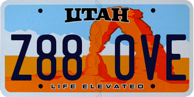 UT license plate Z880VE