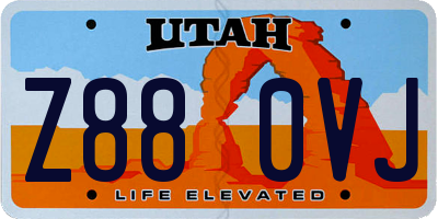 UT license plate Z880VJ