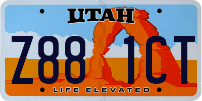 UT license plate Z881CT
