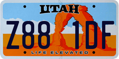 UT license plate Z881DF