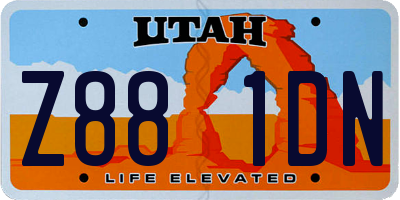UT license plate Z881DN