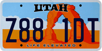 UT license plate Z881DT