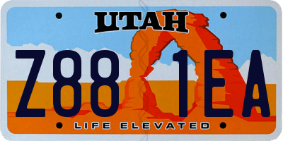 UT license plate Z881EA