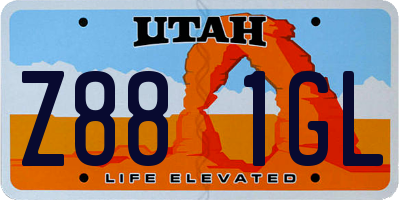 UT license plate Z881GL
