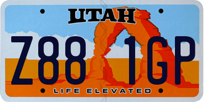 UT license plate Z881GP