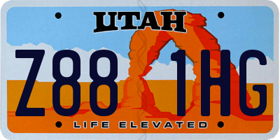 UT license plate Z881HG