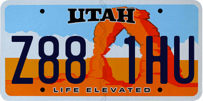 UT license plate Z881HU