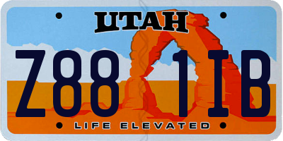 UT license plate Z881IB