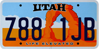 UT license plate Z881JB
