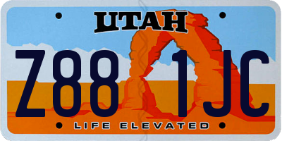 UT license plate Z881JC