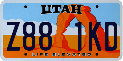 UT license plate Z881KD