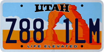 UT license plate Z881LM