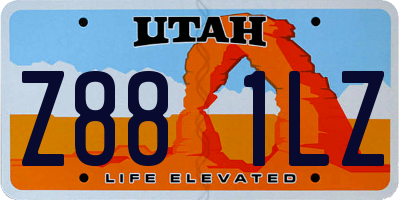 UT license plate Z881LZ