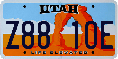 UT license plate Z881OE