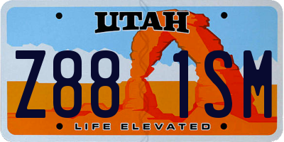 UT license plate Z881SM