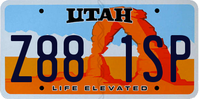 UT license plate Z881SP