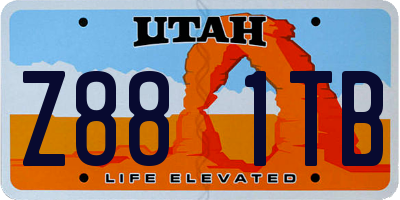 UT license plate Z881TB