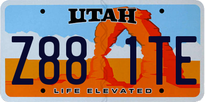 UT license plate Z881TE