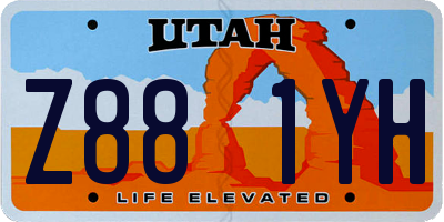 UT license plate Z881YH
