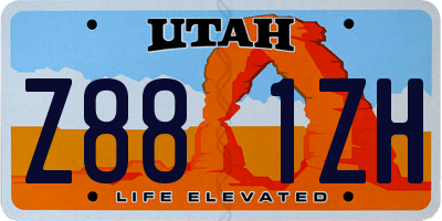 UT license plate Z881ZH
