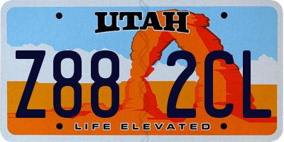 UT license plate Z882CL